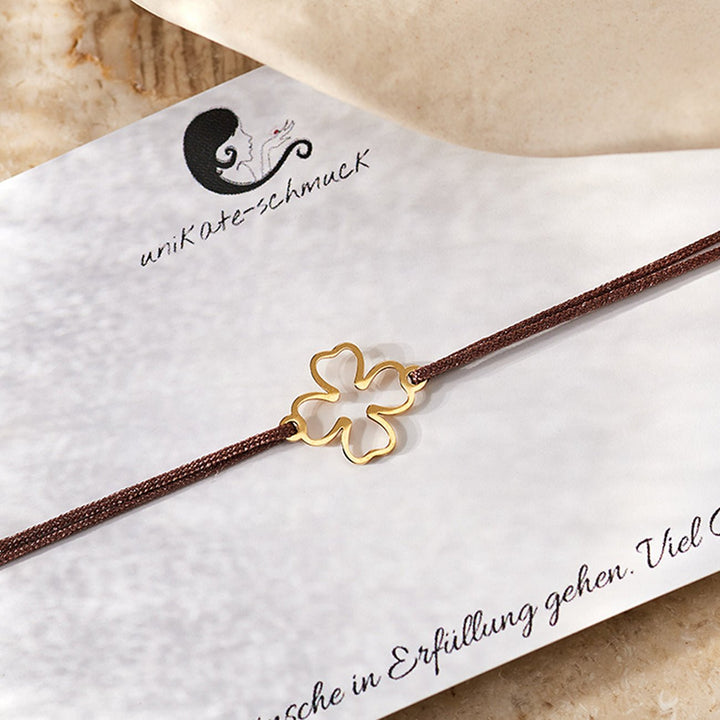 GLÜCKSARMBAND Kleeblatt - UnikateSchmuck