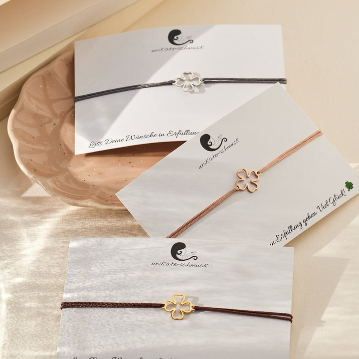 GLÜCKSARMBAND Kleeblatt - UnikateSchmuck