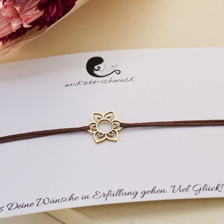 GLÜCKSARMBAND Lotusblume 2 - UnikateSchmuck