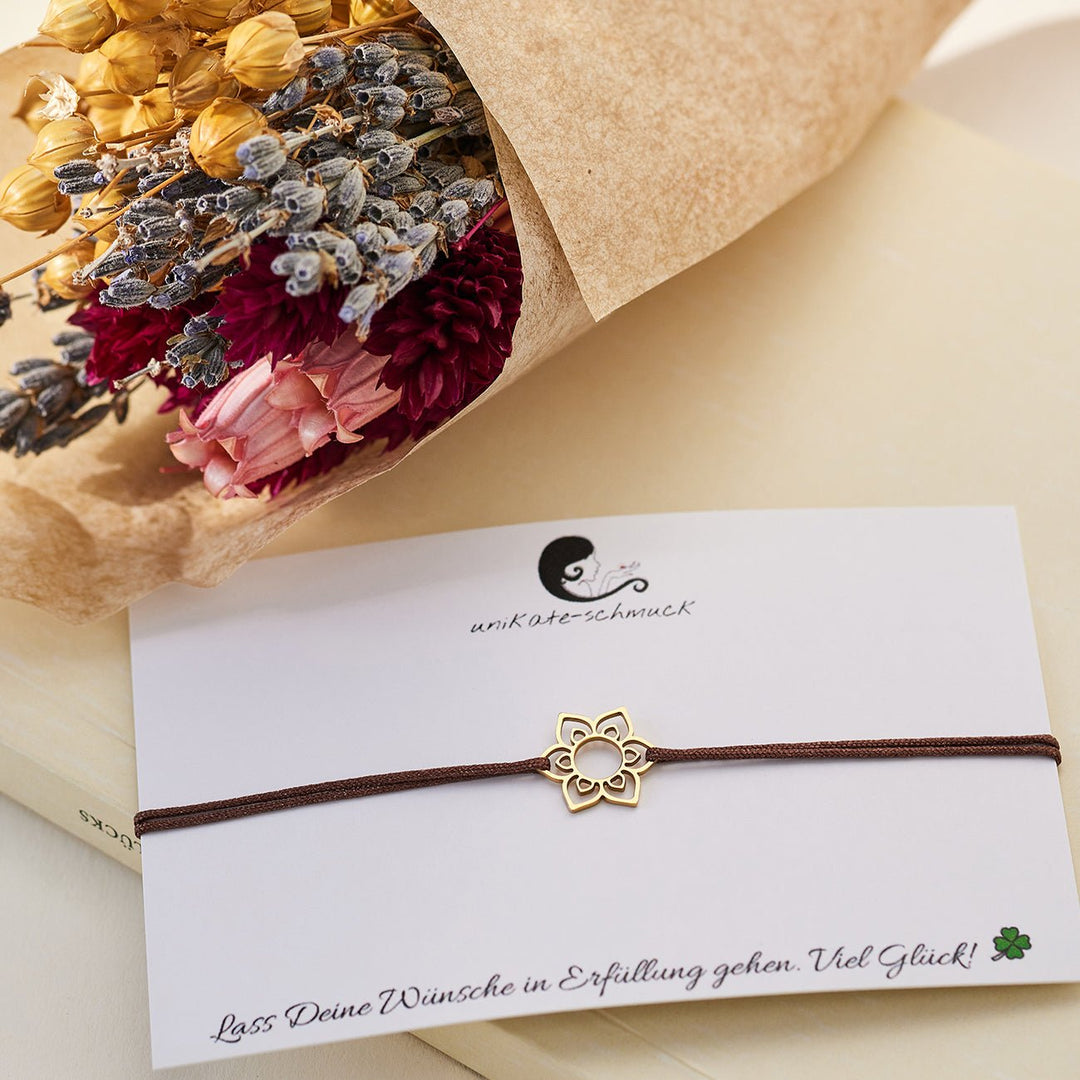 GLÜCKSARMBAND Lotusblume 2 - UnikateSchmuck