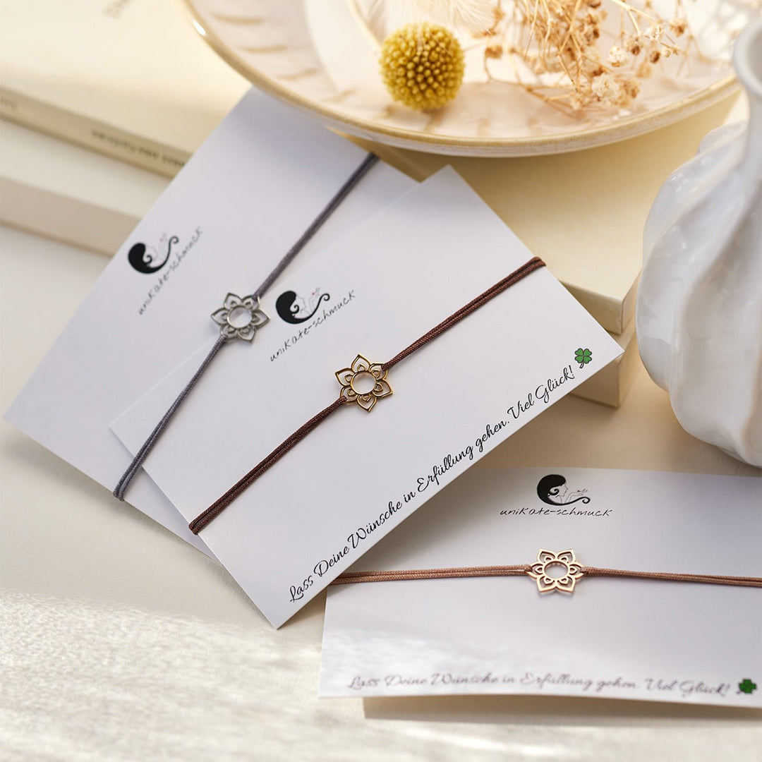 GLÜCKSARMBAND Lotusblume 2 - UnikateSchmuck