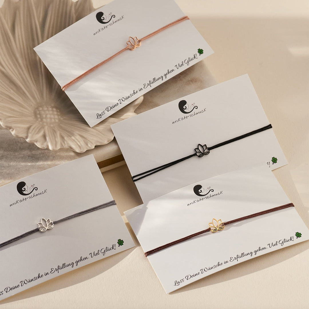 GLÜCKSARMBAND Lotusblume - UnikateSchmuck