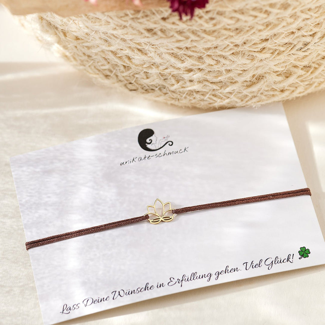 GLÜCKSARMBAND Lotusblume - UnikateSchmuck