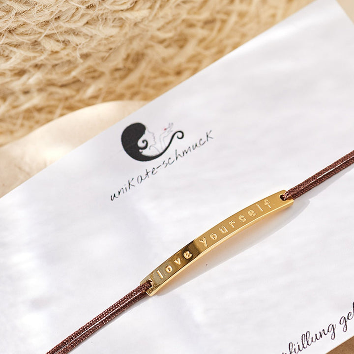 GLÜCKSARMBAND love yourself 1 - UnikateSchmuck