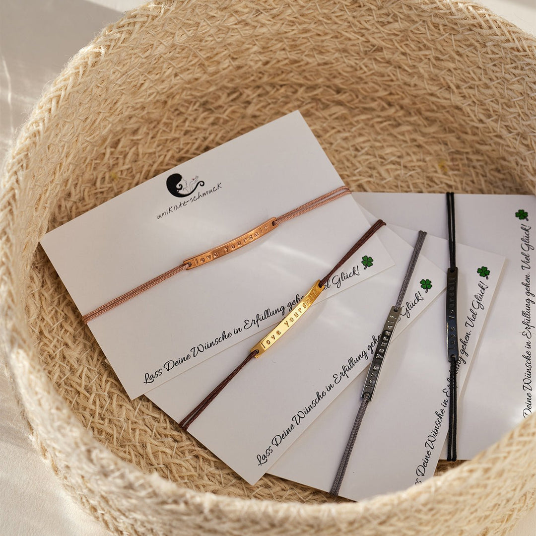 GLÜCKSARMBAND love yourself 1 - UnikateSchmuck