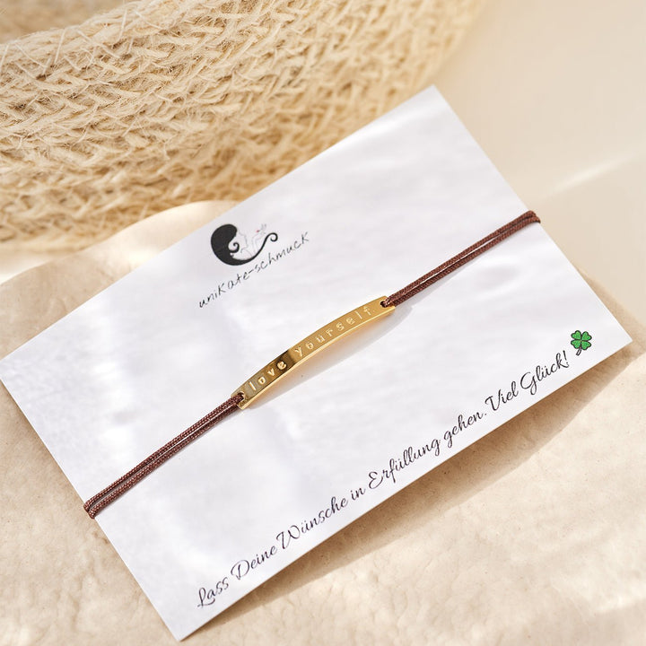 GLÜCKSARMBAND love yourself 1 - UnikateSchmuck