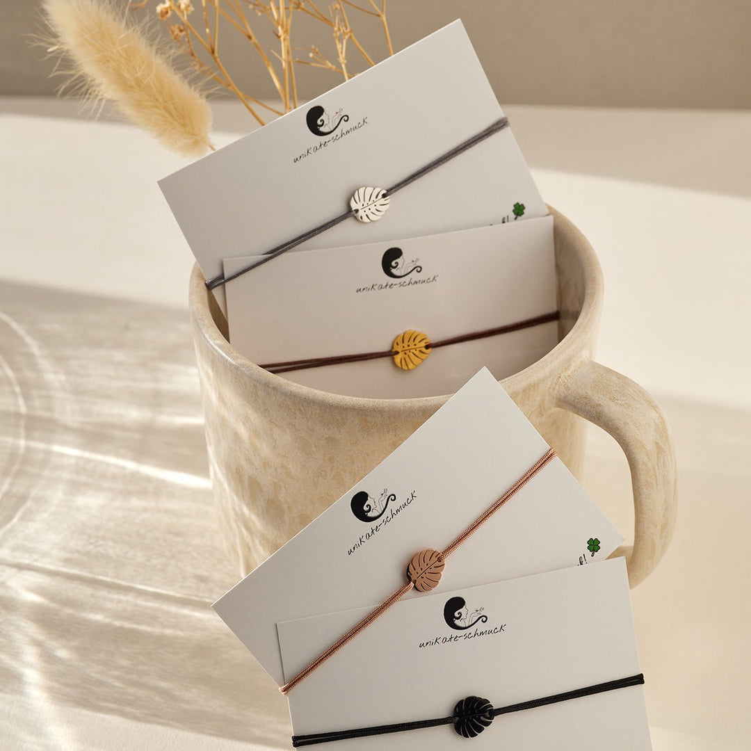 GLÜCKSARMBAND Monstera - UnikateSchmuck