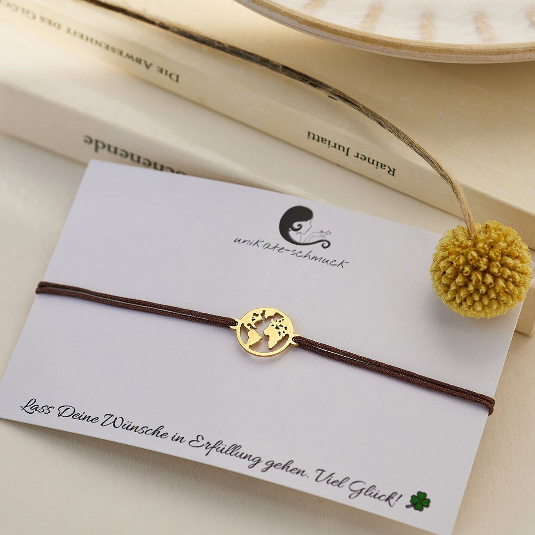 GLÜCKSARMBAND Welt - UnikateSchmuck