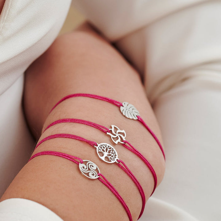 GLÜCKSARMBÄNDER Pink/Silber - UnikateSchmuck