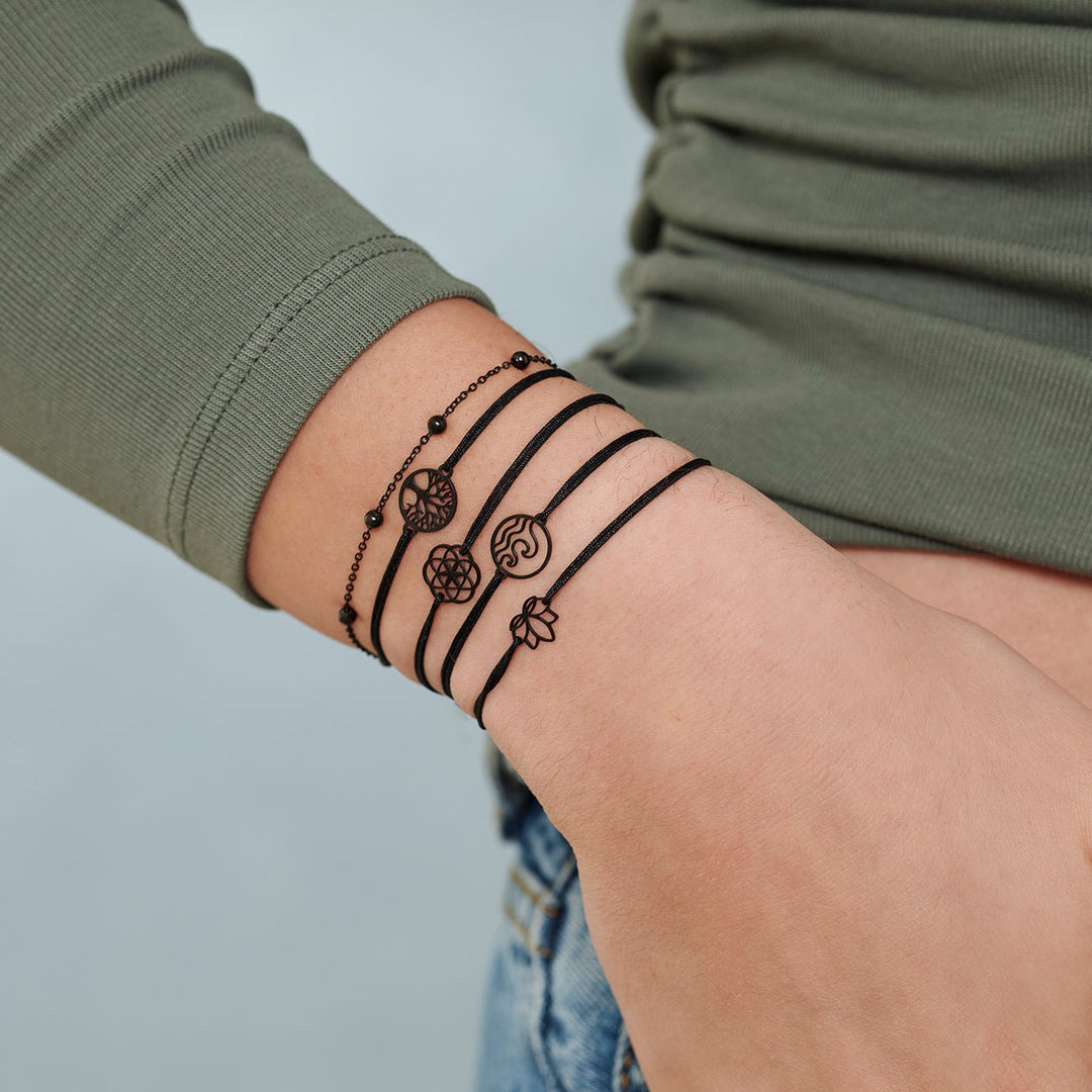 GLÜCKSARMBÄNDER schwarz/schwarz - UnikateSchmuck