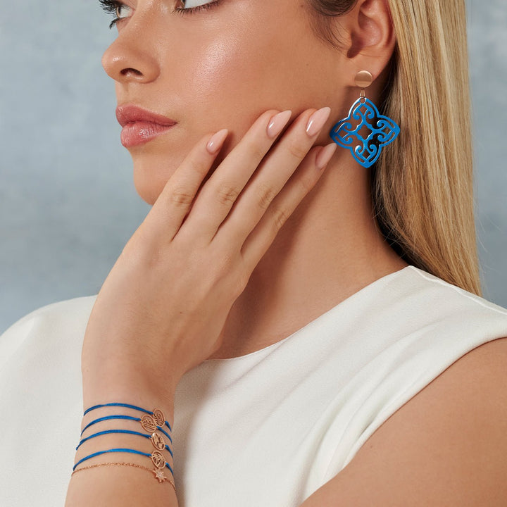 GLÜCKSARMBÄNDER Skyblue/Roségold - UnikateSchmuck