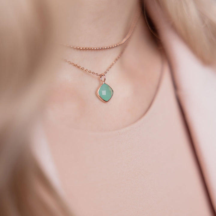 Halskette CHALZEDON AQUA - UnikateSchmuck