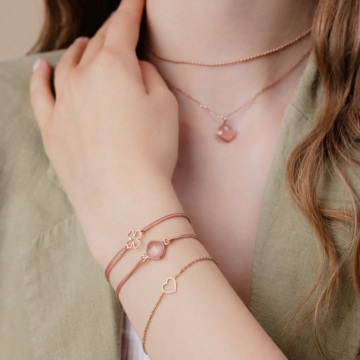 Halskette CHALZEDON ROSA - UnikateSchmuck