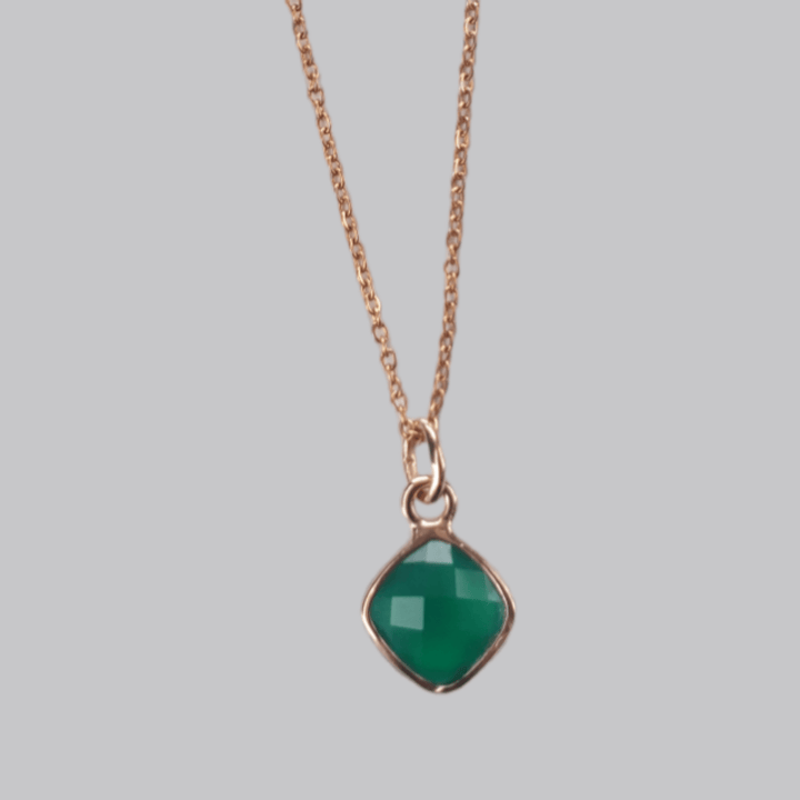 Halskette ONYX GRÜN - UnikateSchmuck
