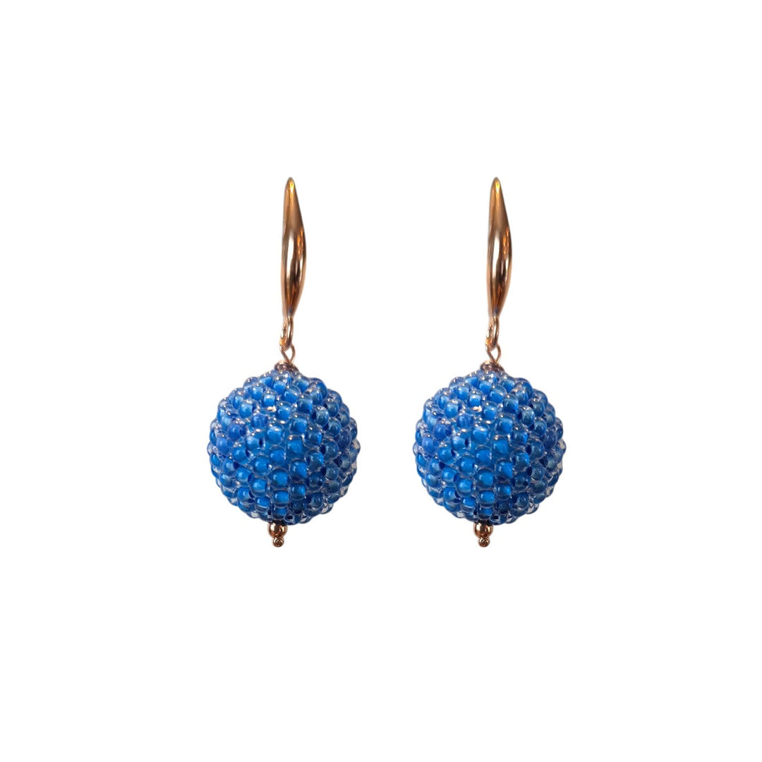 handmade OHRRINGE BERRY blau - UnikateSchmuck