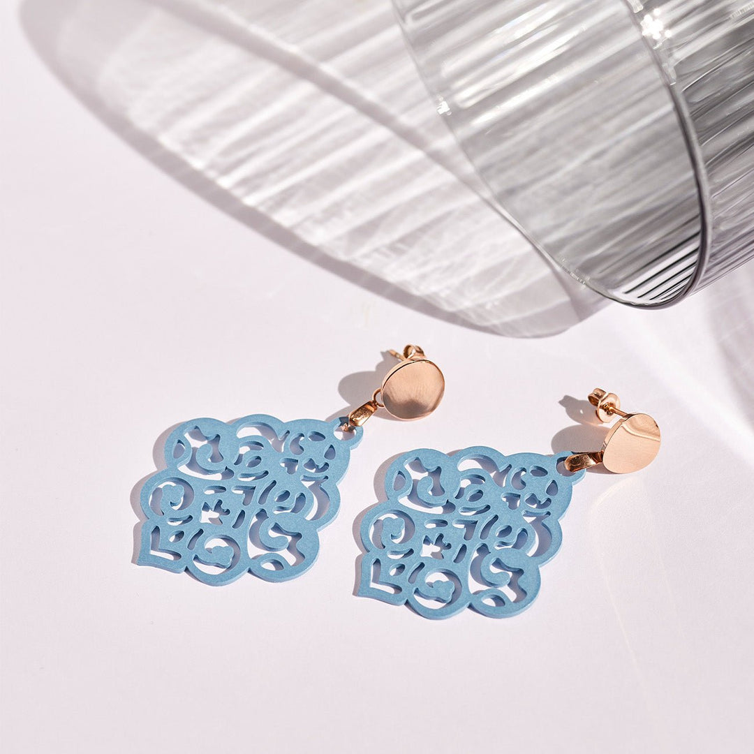 handmade OHRRINGE NAIROBI baby blue - UnikateSchmuck