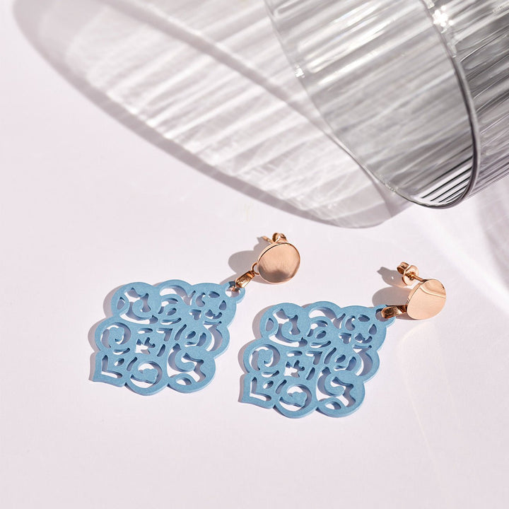 handmade OHRRINGE NAIROBI baby blue - UnikateSchmuck