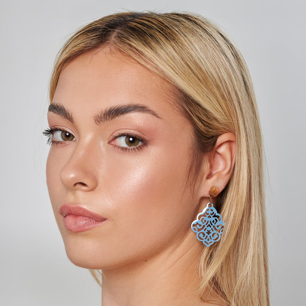 handmade OHRRINGE NAIROBI baby blue - UnikateSchmuck