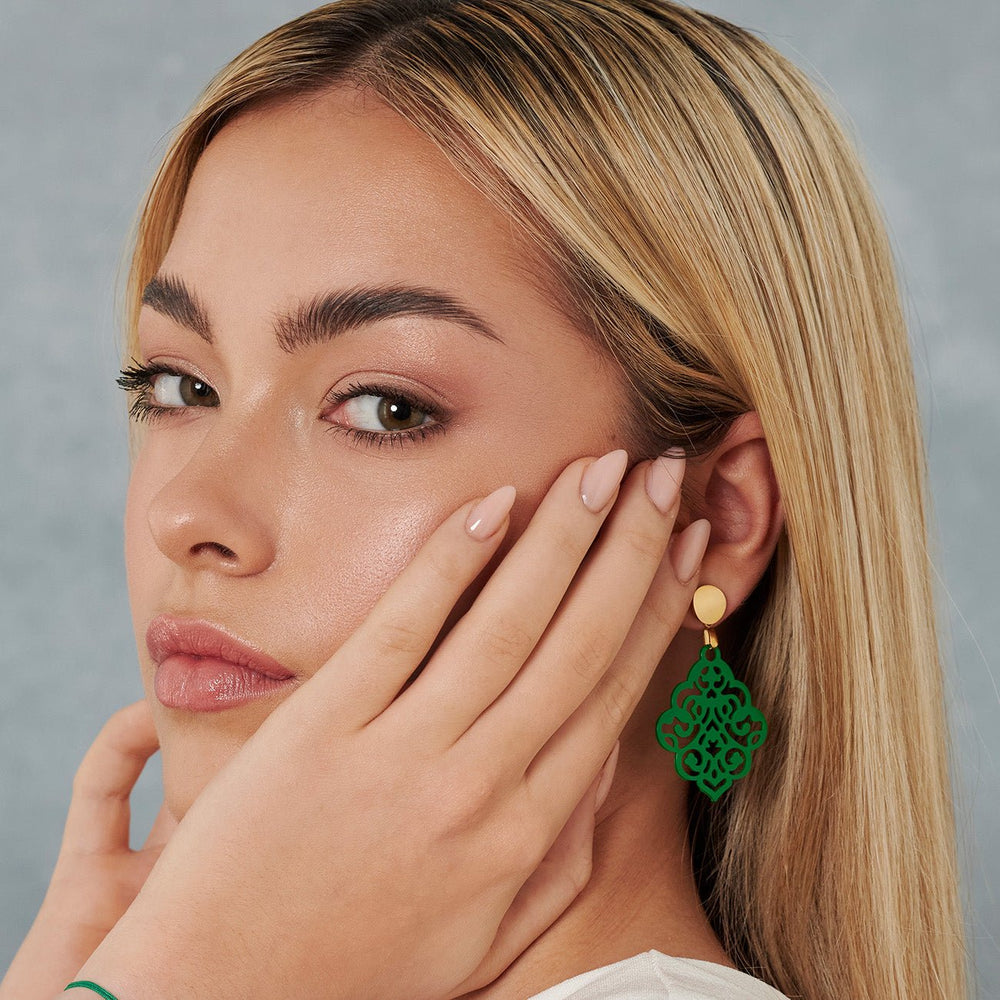 handmade OHRRINGE NAIROBI grassy green - UnikateSchmuck