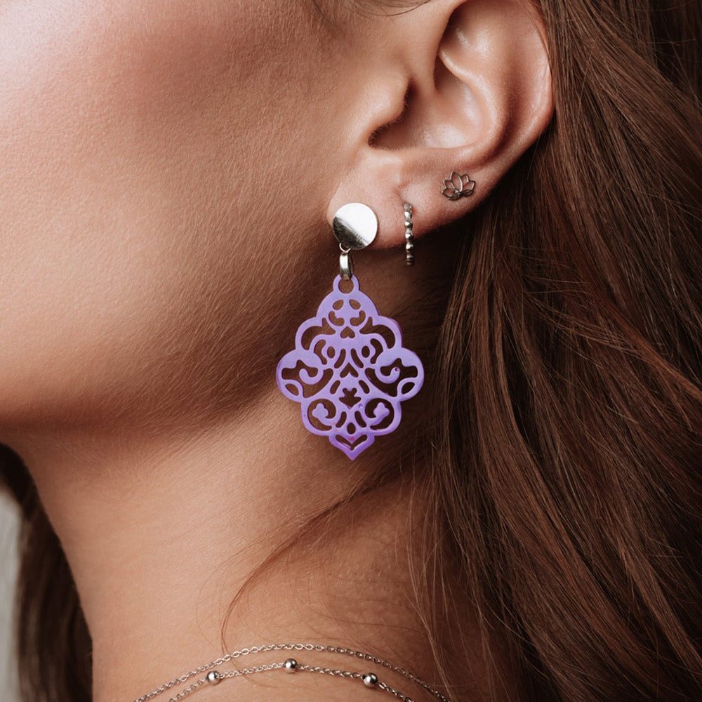 handmade OHRRINGE NAIROBI lavender - UnikateSchmuck