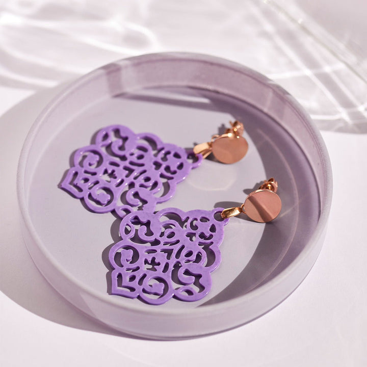 handmade OHRRINGE NAIROBI lavender - UnikateSchmuck