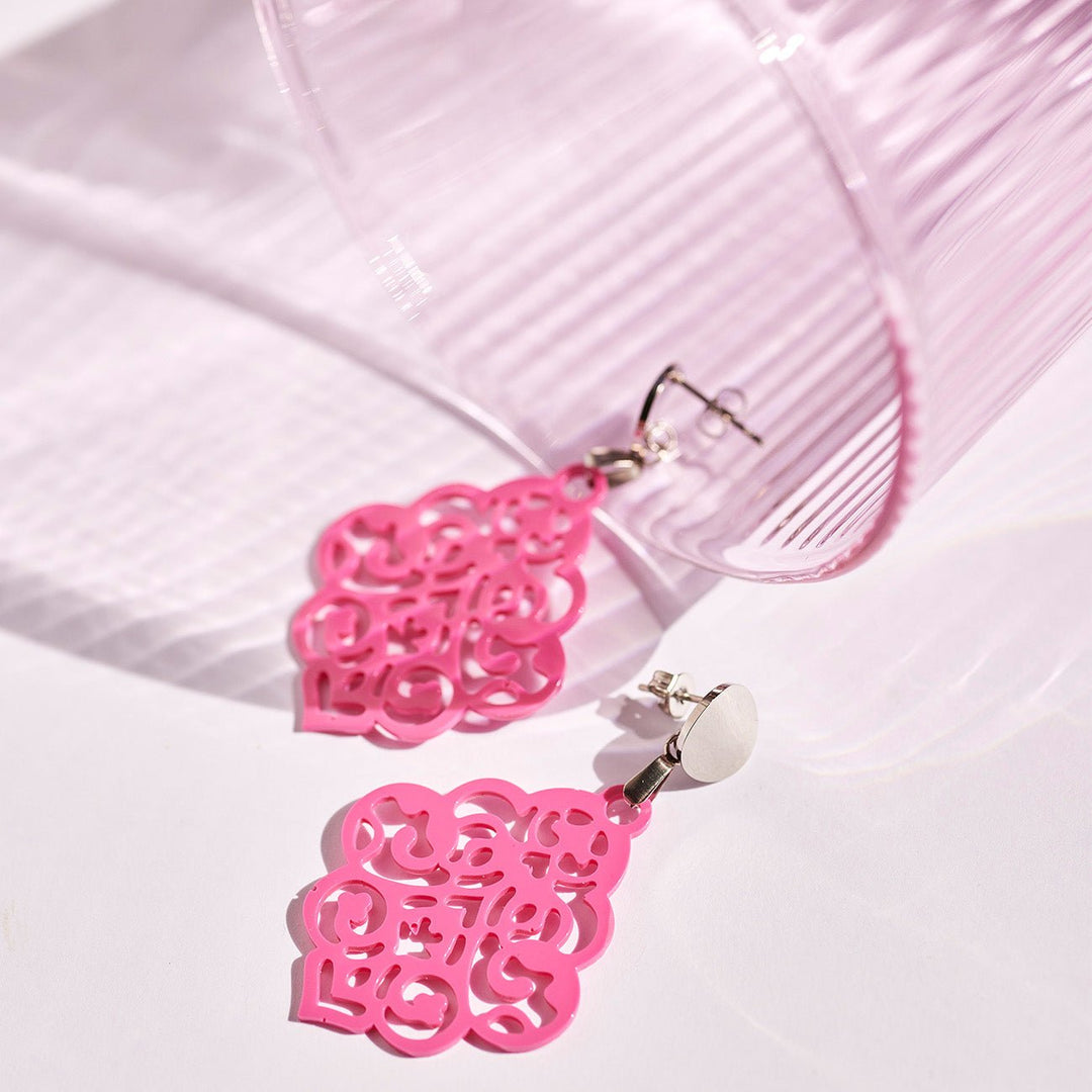 handmade OHRRINGE NAIROBI pink - UnikateSchmuck