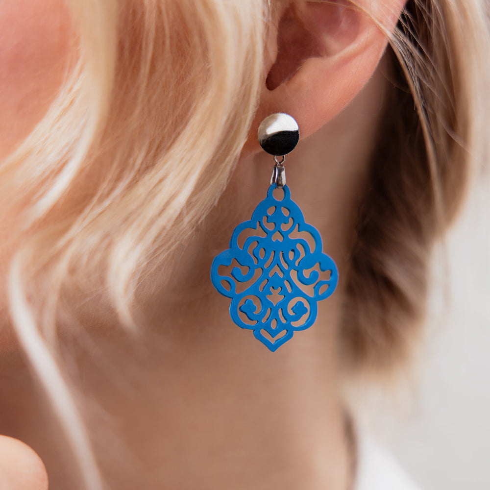 handmade OHRRINGE NAIROBI sky blue UnikateSchmuck