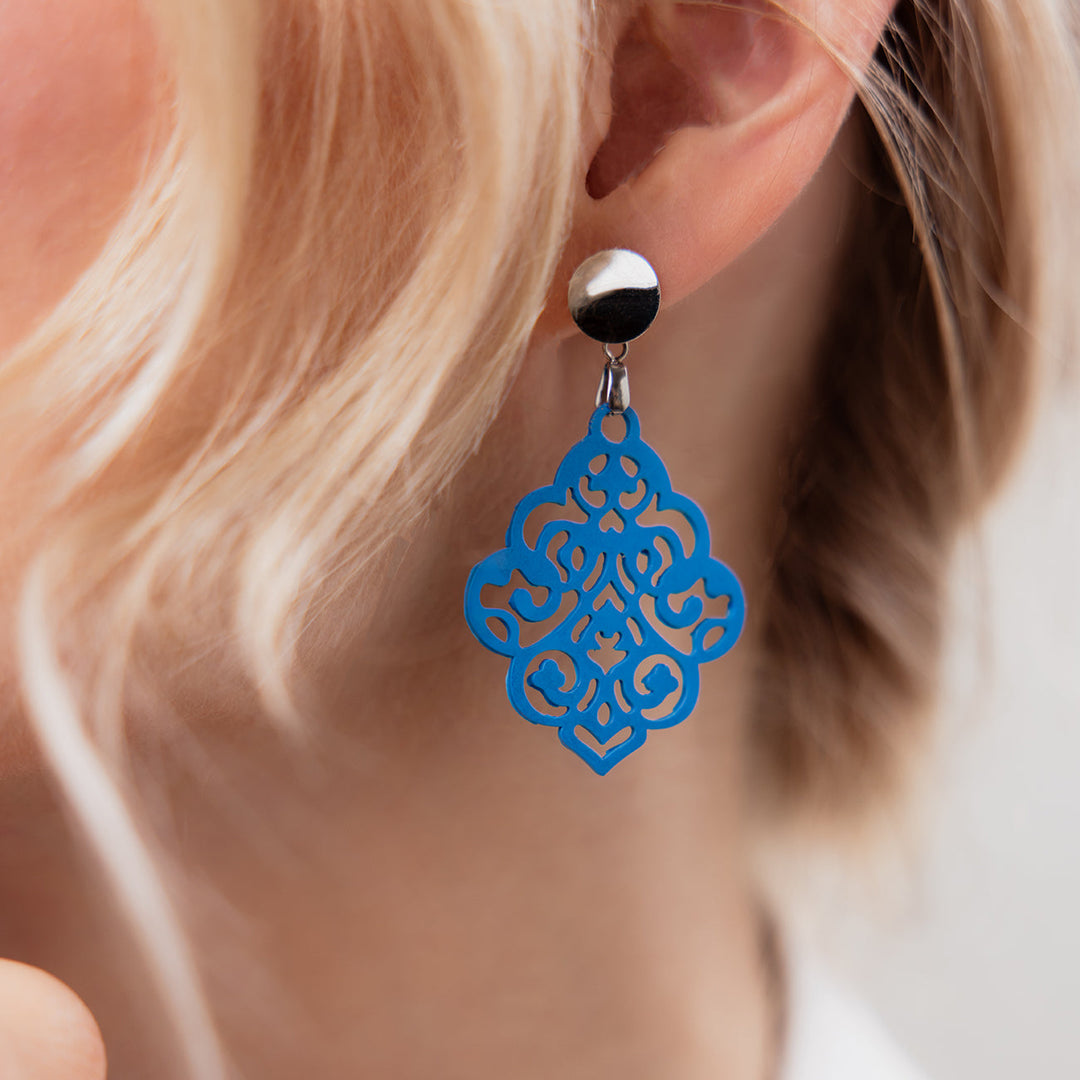 handmade OHRRINGE NAIROBI sky blue UnikateSchmuck