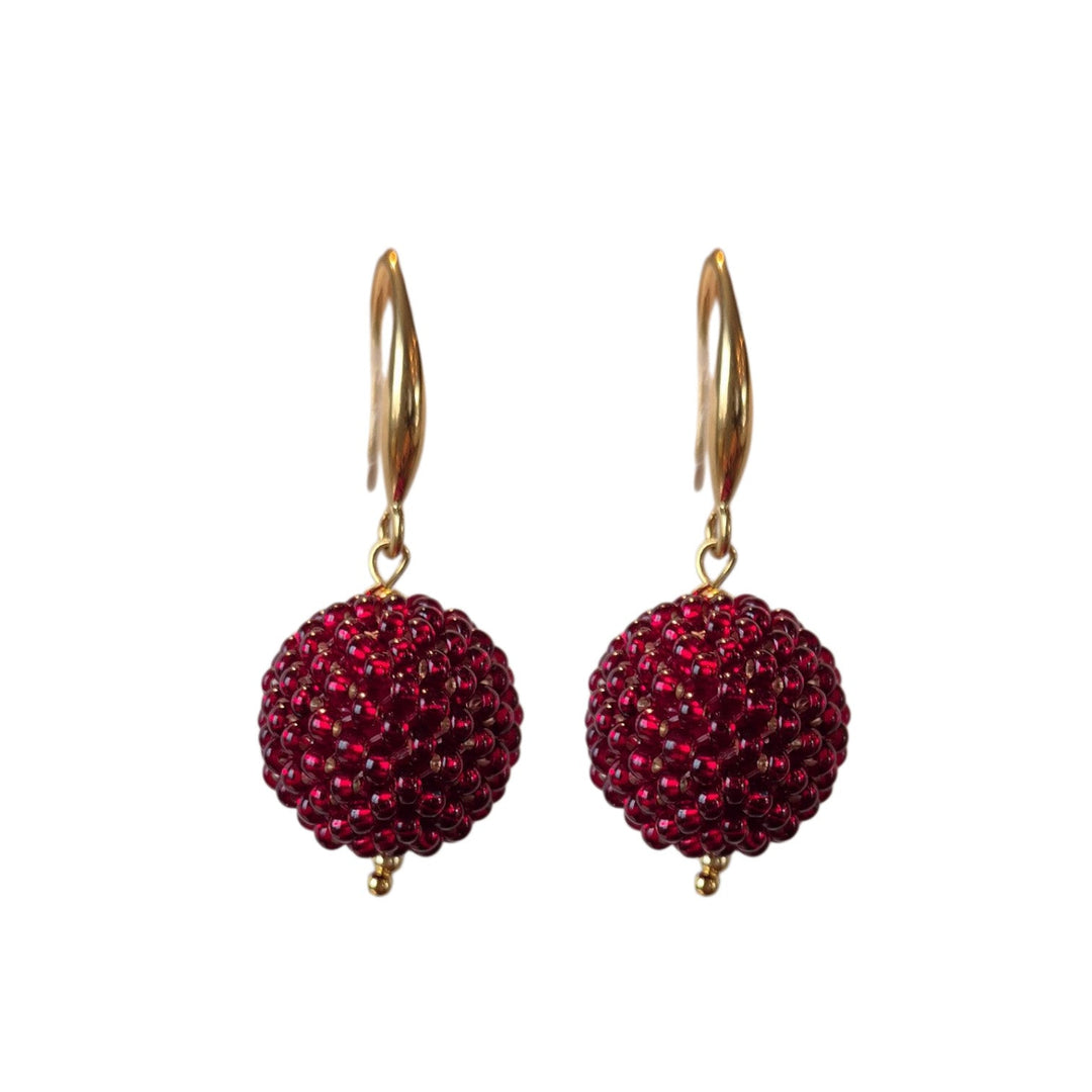 OHRRINGE BERRY weinrot - UnikateSchmuck