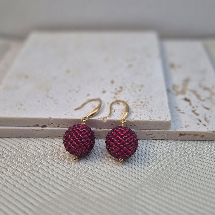 OHRRINGE BERRY weinrot - UnikateSchmuck
