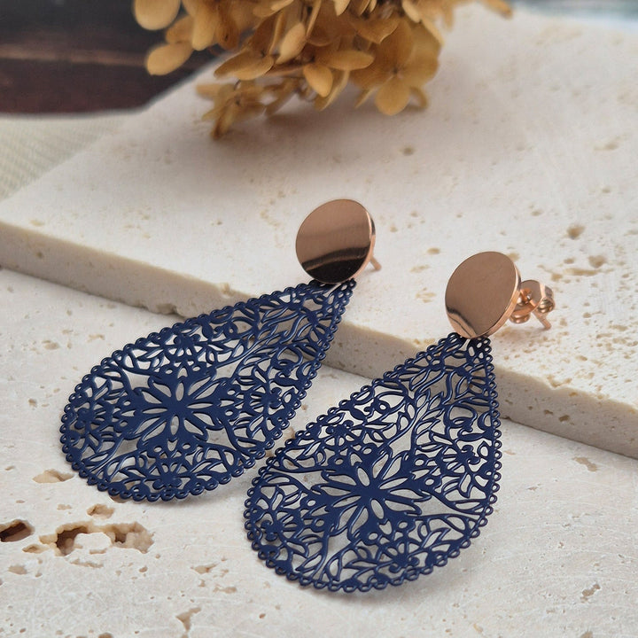 OHRRINGE ELLA dunkelblau - UnikateSchmuck