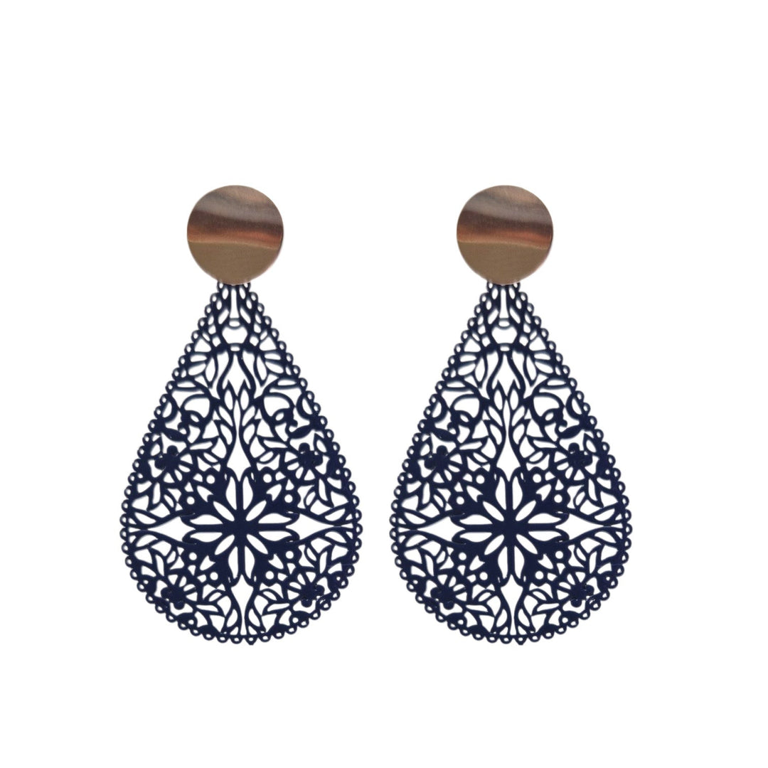 OHRRINGE ELLA dunkelblau - UnikateSchmuck