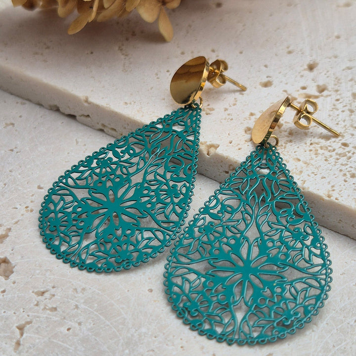 OHRRINGE ELLA petrol - UnikateSchmuck