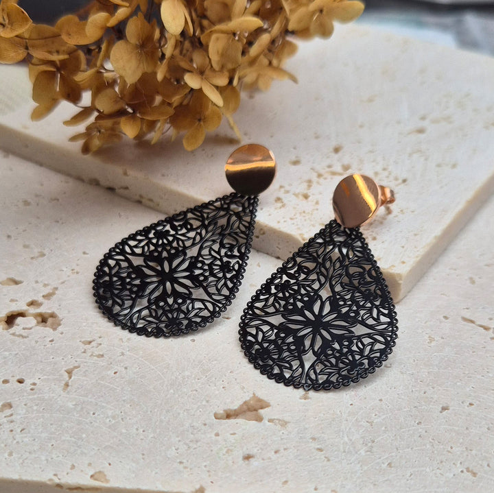 OHRRINGE ELLA schwarz - UnikateSchmuck