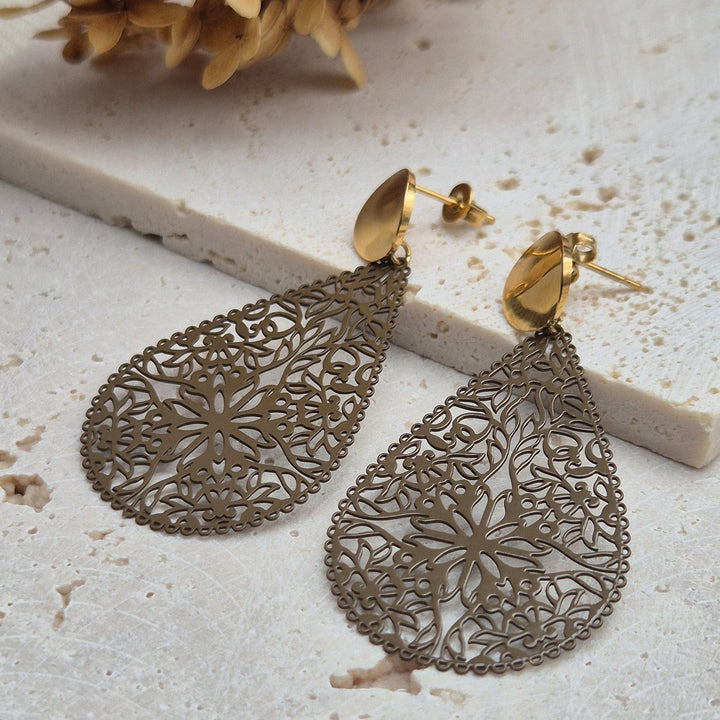 OHRRINGE ELLA taupe - UnikateSchmuck