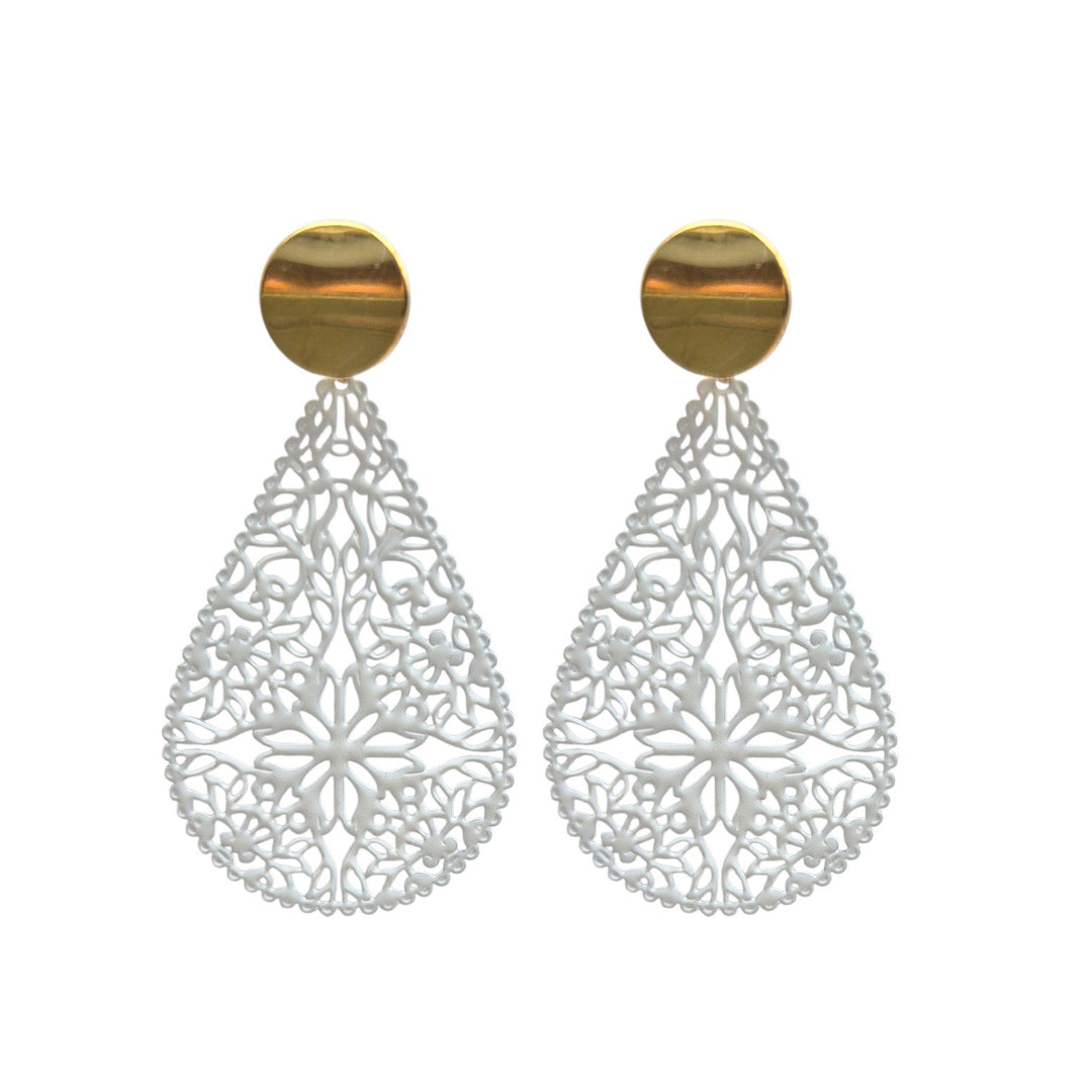 OHRRINGE ELLA weiß - UnikateSchmuck
