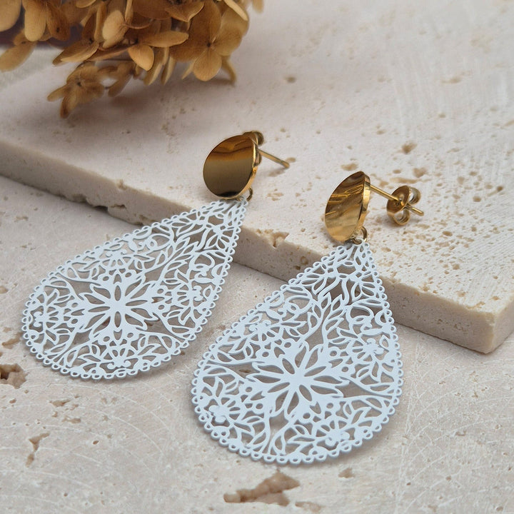 OHRRINGE ELLA weiß - UnikateSchmuck