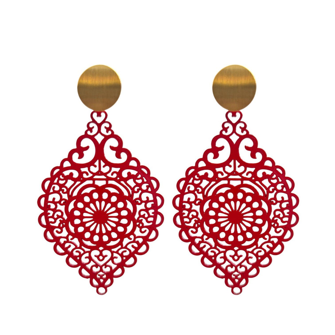 OHRRINGE LEA rot - UnikateSchmuck