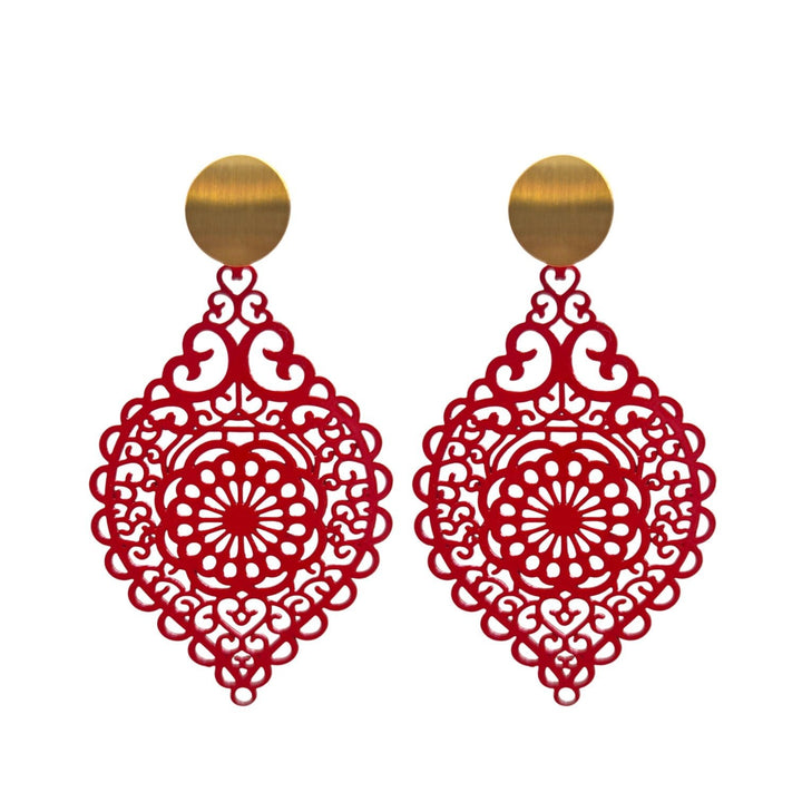 OHRRINGE LEA rot - UnikateSchmuck