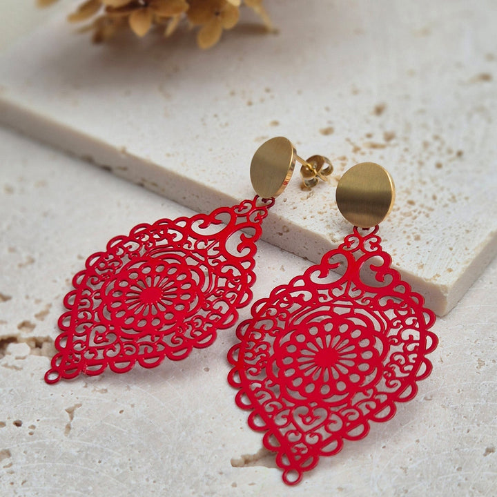 OHRRINGE LEA rot - UnikateSchmuck