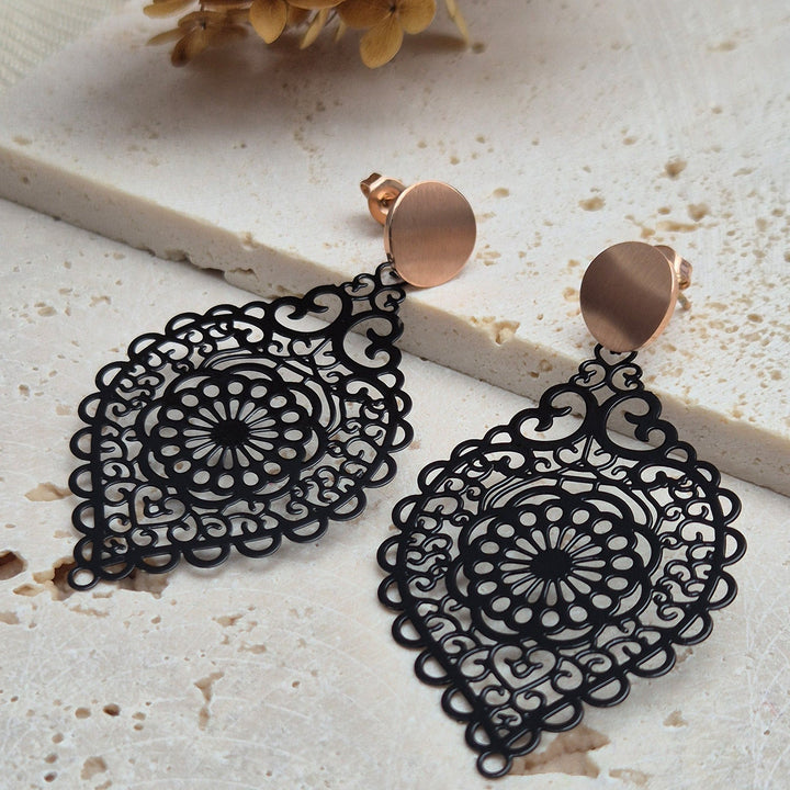 OHRRINGE LEA schwarz - UnikateSchmuck