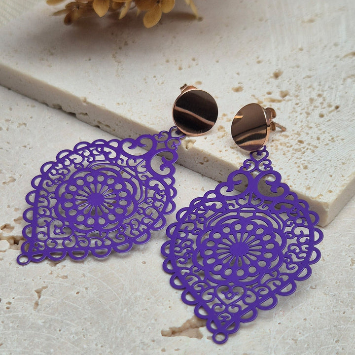 OHRRINGE LEA violett - UnikateSchmuck