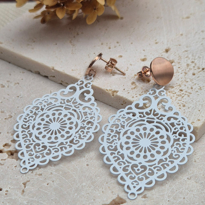 OHRRINGE LEA weiß - UnikateSchmuck