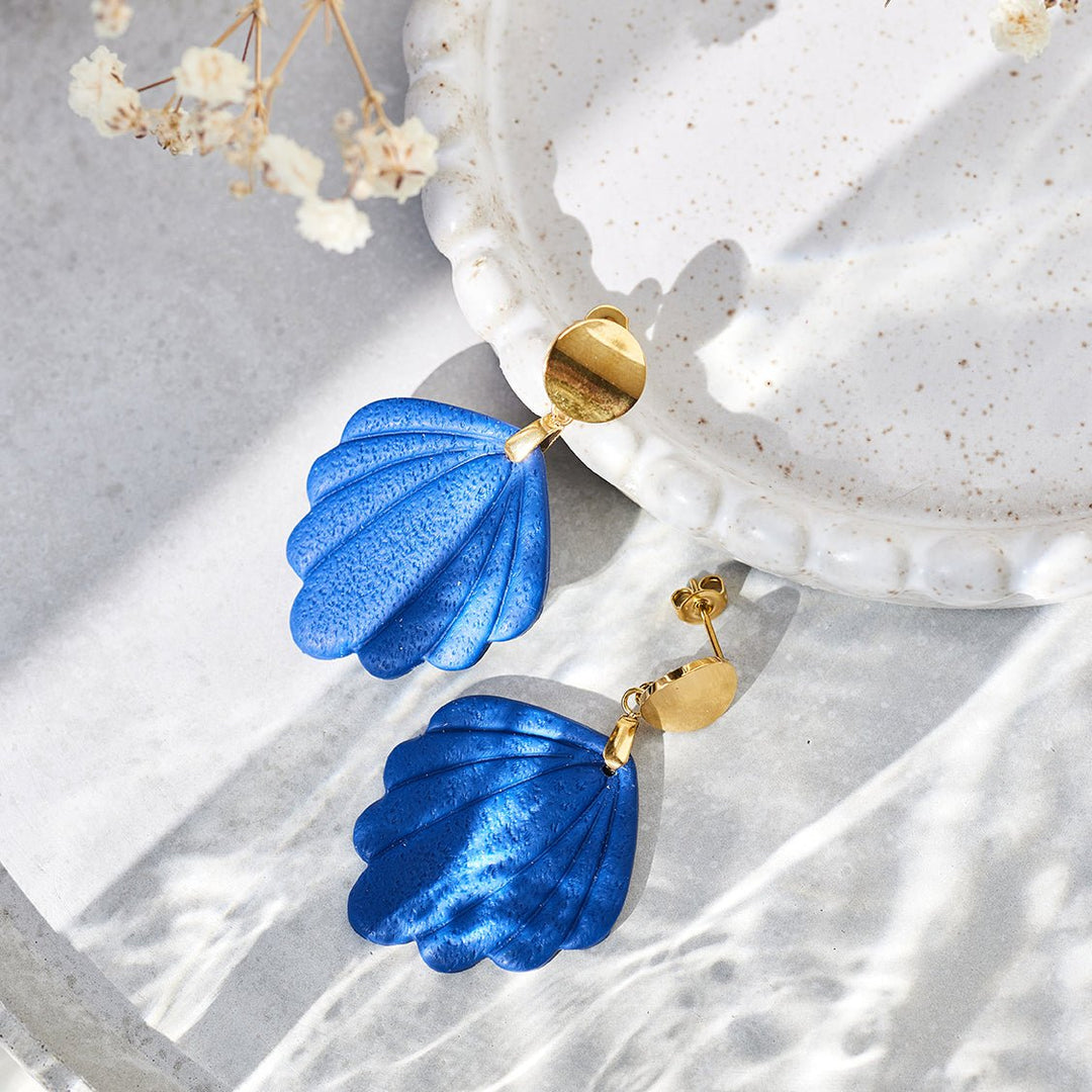 OHRRINGE LILLY handmade blue - UnikateSchmuck