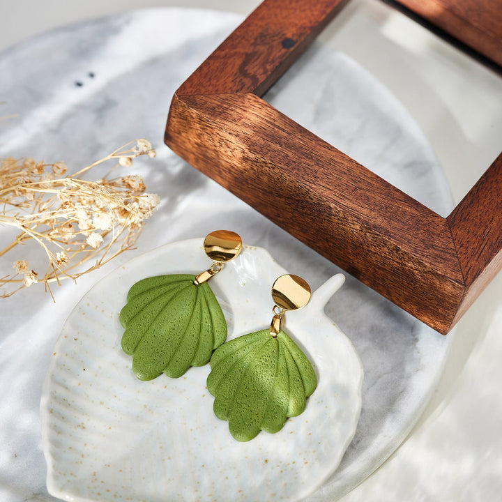 OHRRINGE LILLY handmade olive - UnikateSchmuck