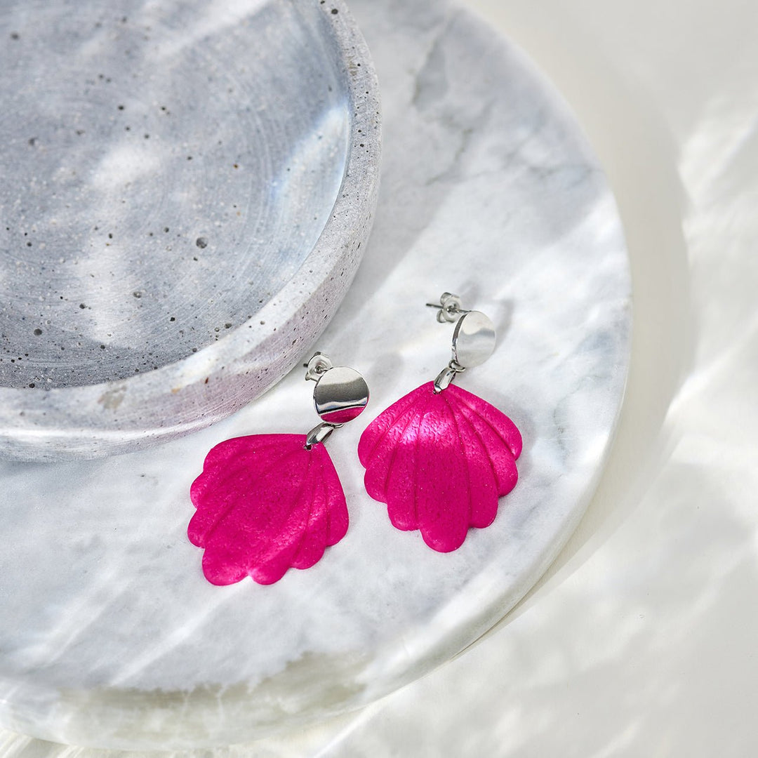 OHRRINGE LILLY handmade pink - UnikateSchmuck