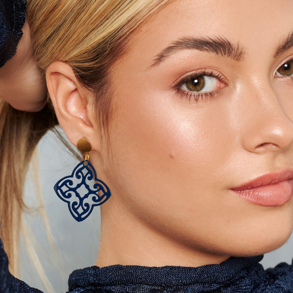 OHRRINGE MIAMI handmade navy blue - UnikateSchmuck