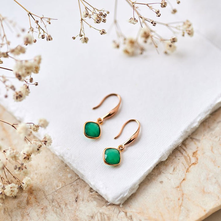 Ohrringe ONYX GRÜN - UnikateSchmuck