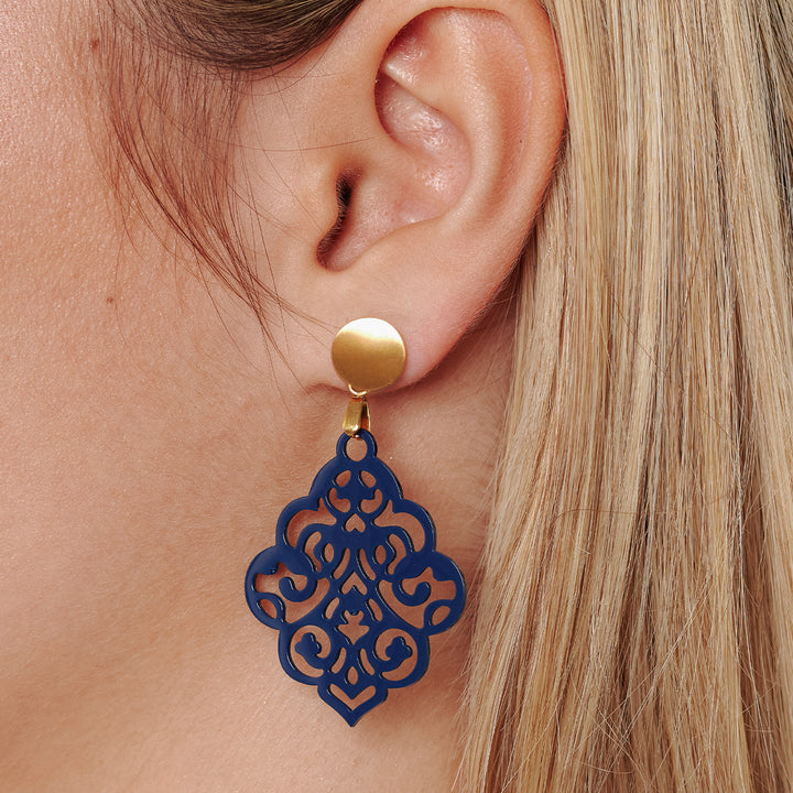 OHRRINGE NAIROBI handmade navy blue