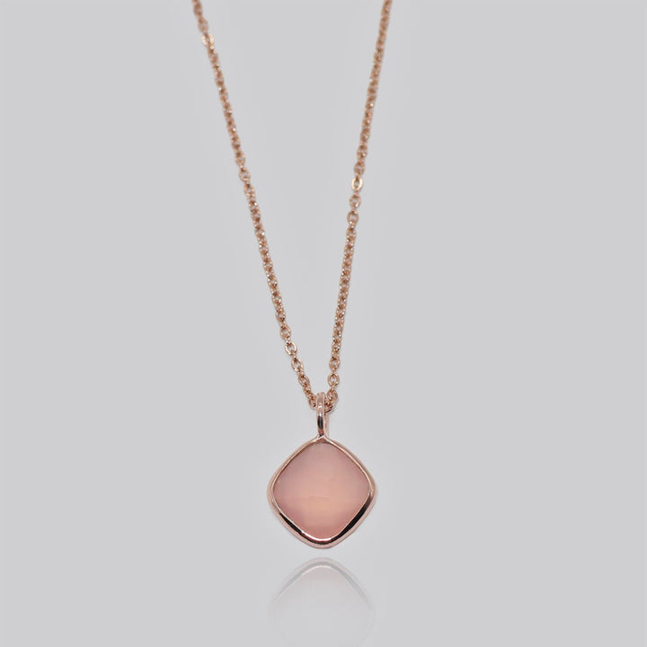 Halskette CHALZEDON ROSA - UnikateSchmuck